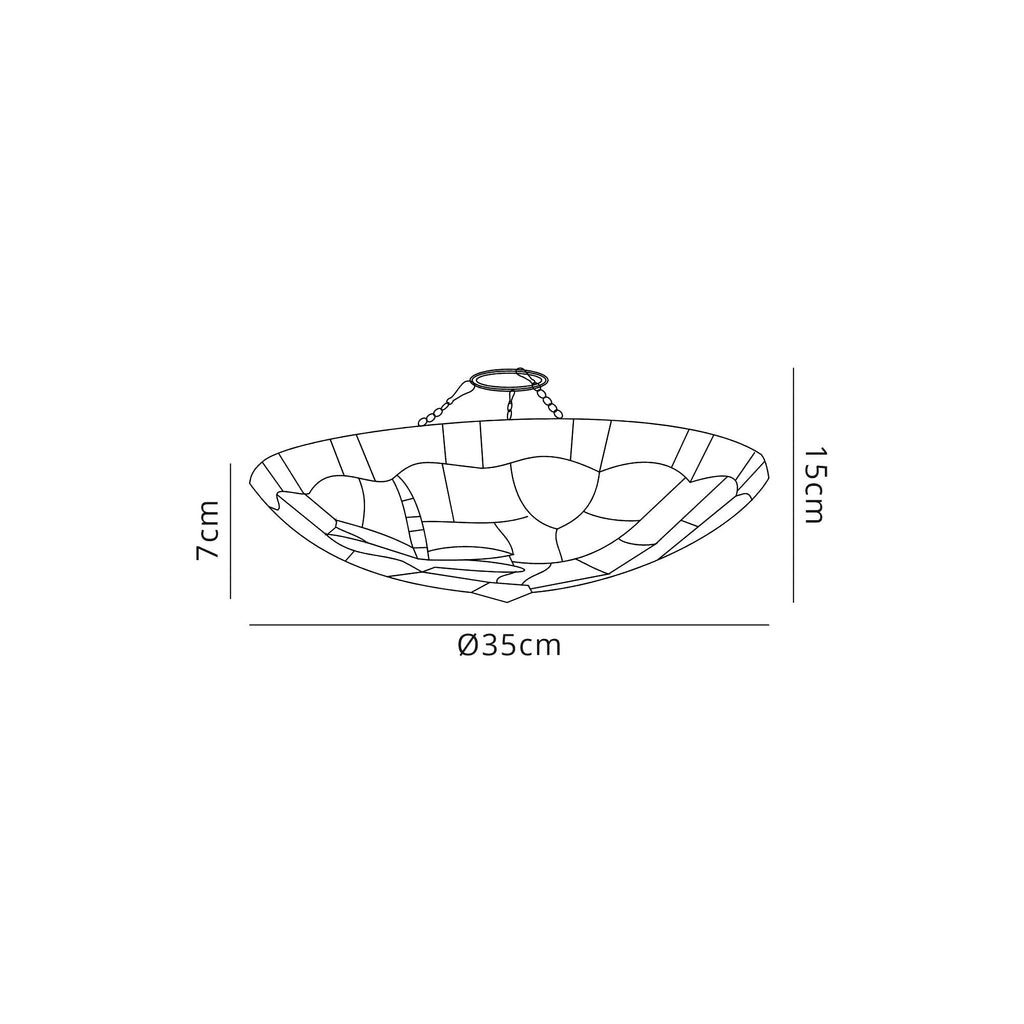 Luminosity Designs - Athens Tiffany Dragonfly Uplighter Shade - Luminosity Designs Ltd