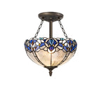 Rapture Tiffany Semi Flush Ceiling Light