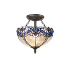 Rapture Tiffany Semi Flush Ceiling Light