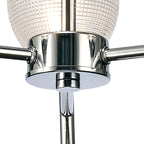 inspired - Avalon Ceiling 3 Light with Gridded Glass Shades G9 (Deco D0413) - Luminosity Designs Ltd