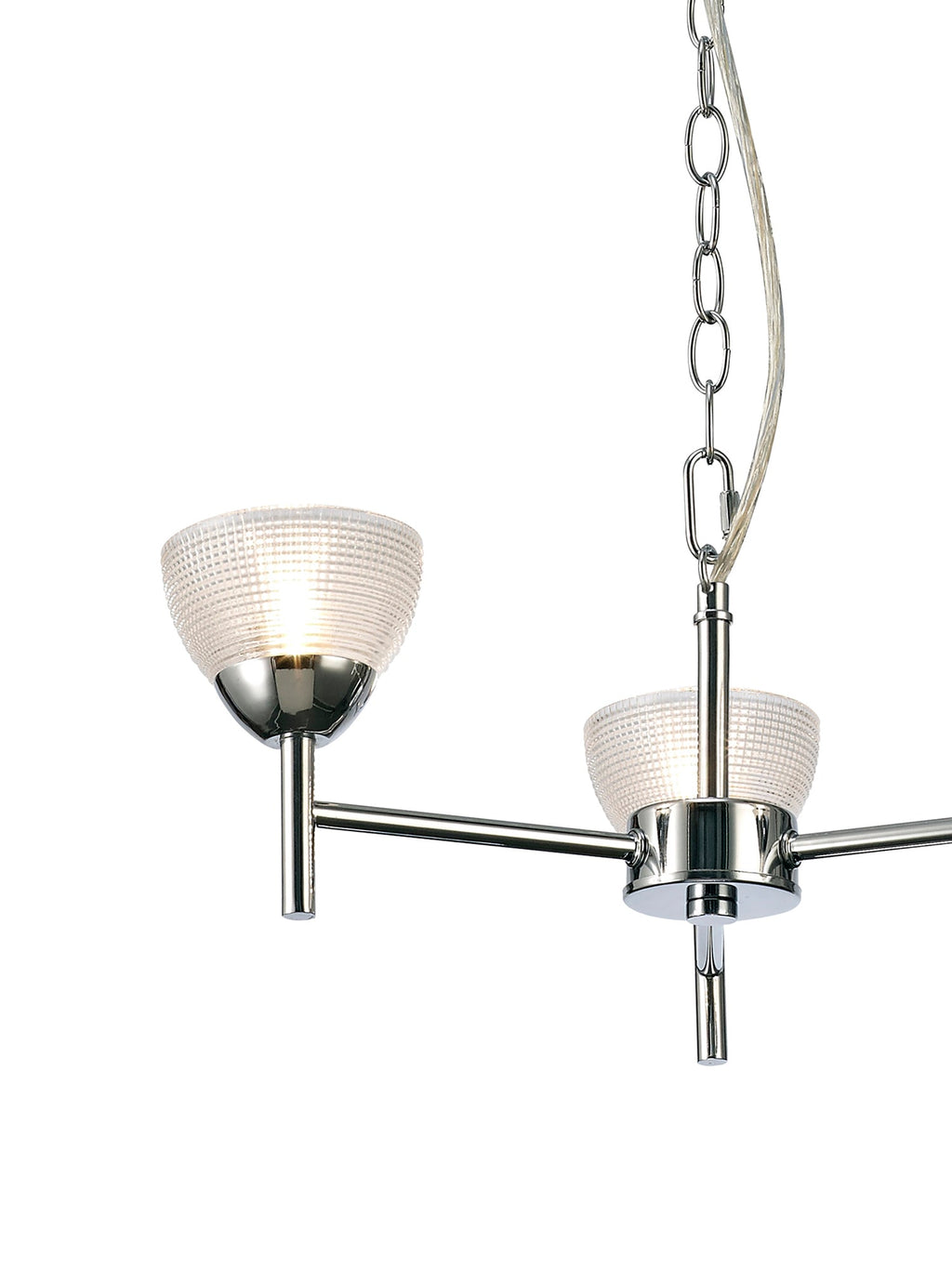 inspired - Avalon Ceiling 3 Light with Gridded Glass Shades G9 (Deco D0413) - Luminosity Designs Ltd