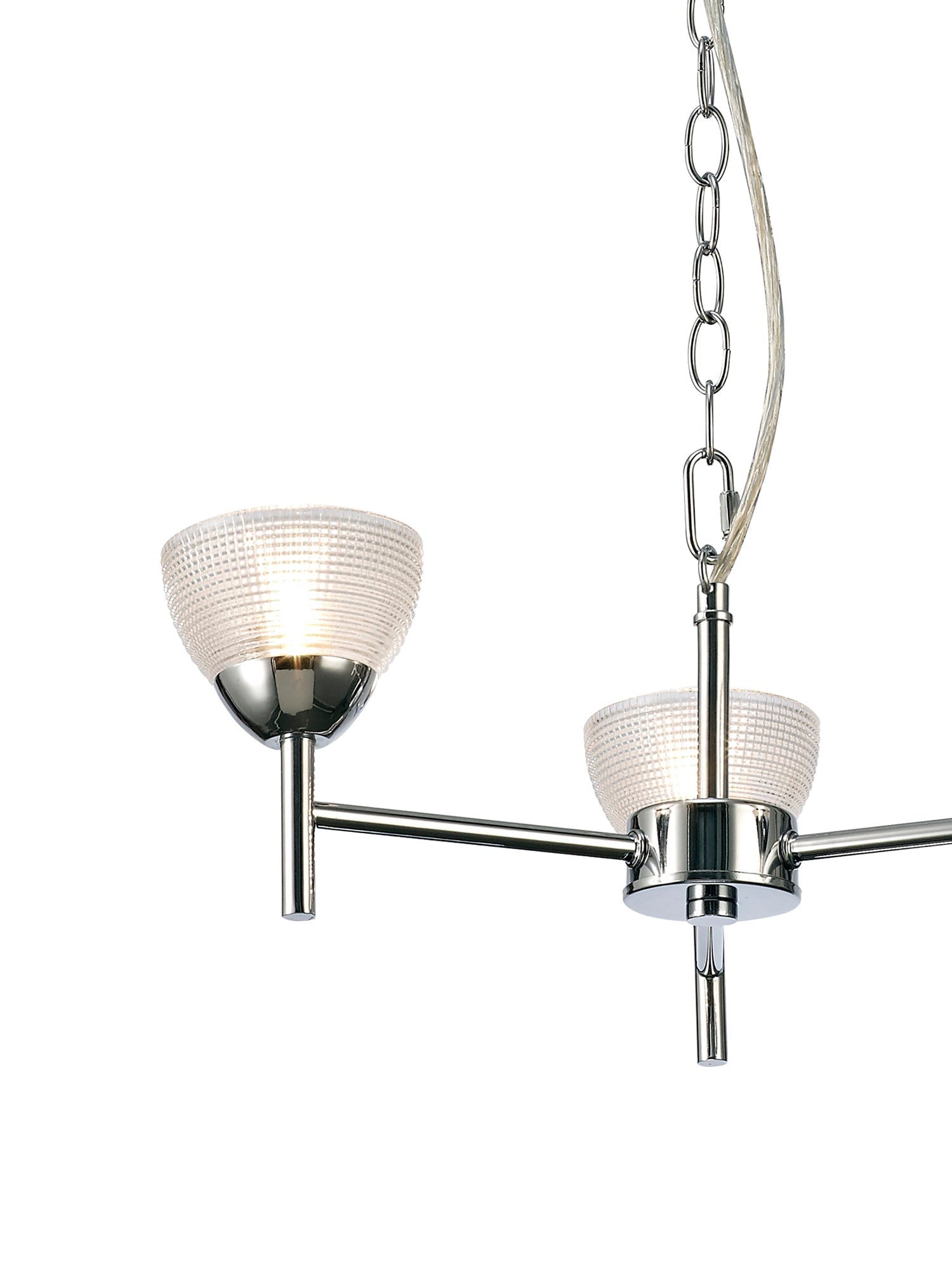 inspired - Avalon Ceiling 3 Light with Gridded Glass Shades G9 (Deco D0413) - Luminosity Designs Ltd