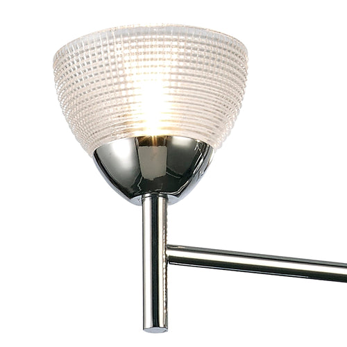 inspired - Avalon Ceiling 5 Light With Gridded Glass Shades G9 (Deco D0414) - Luminosity Designs Ltd