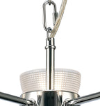 inspired - Avalon Ceiling 5 Light With Gridded Glass Shades G9 (Deco D0414) - Luminosity Designs Ltd