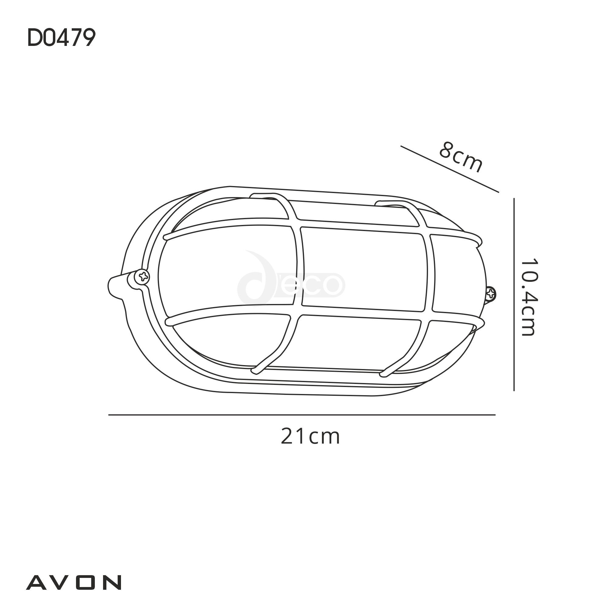 Luminosity Designs - Avon Flush Oval Bulkhead Light - Luminosity Designs Ltd