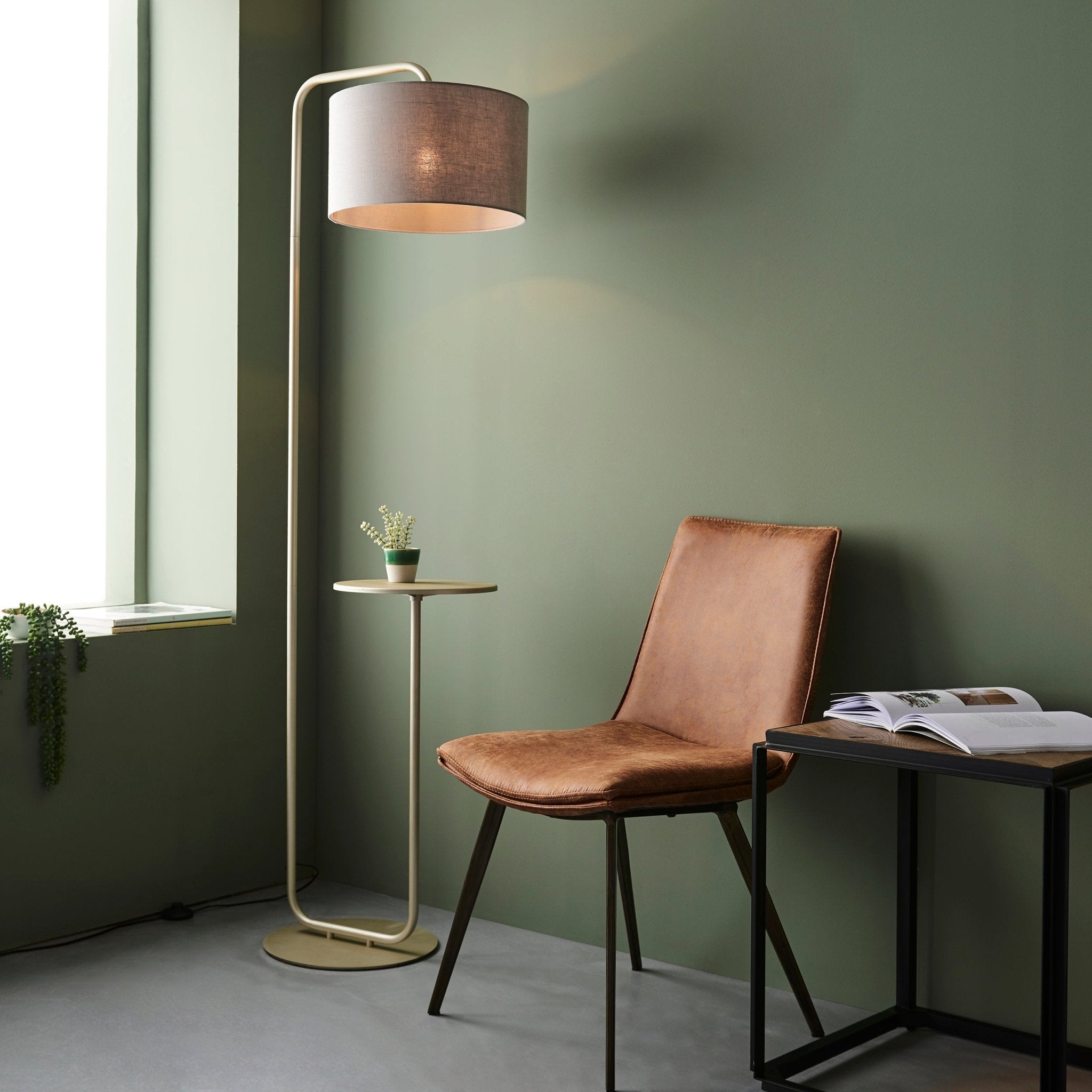 Luminosity Designs - Avril Floor Lamp With Shelf - Luminosity Designs Ltd