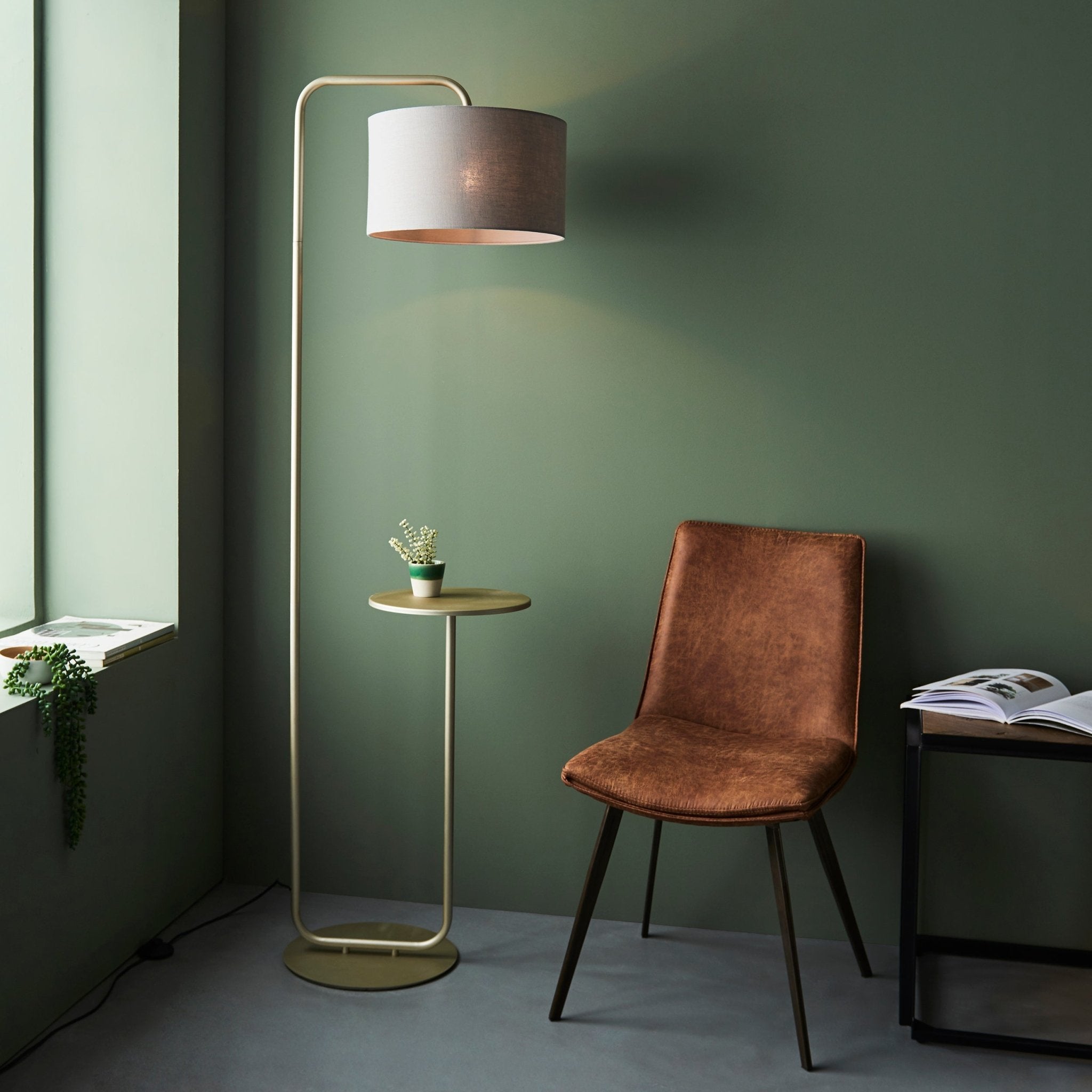 Luminosity Designs - Avril Floor Lamp With Shelf - Luminosity Designs Ltd