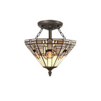 Inca Tiffany Semi Flush Ceiling Light