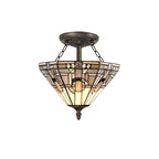 Inca Tiffany Semi Flush Ceiling Light