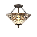 Inca Tiffany Semi Flush Ceiling Light