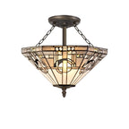 Inca Tiffany Semi Flush Ceiling Light