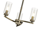 Luminosity Designs - Barbara Adjustable Chandelier 5 Light With E14 Lamp holders and Glass Shades, Crystal Detail - Luminosity Designs Ltd
