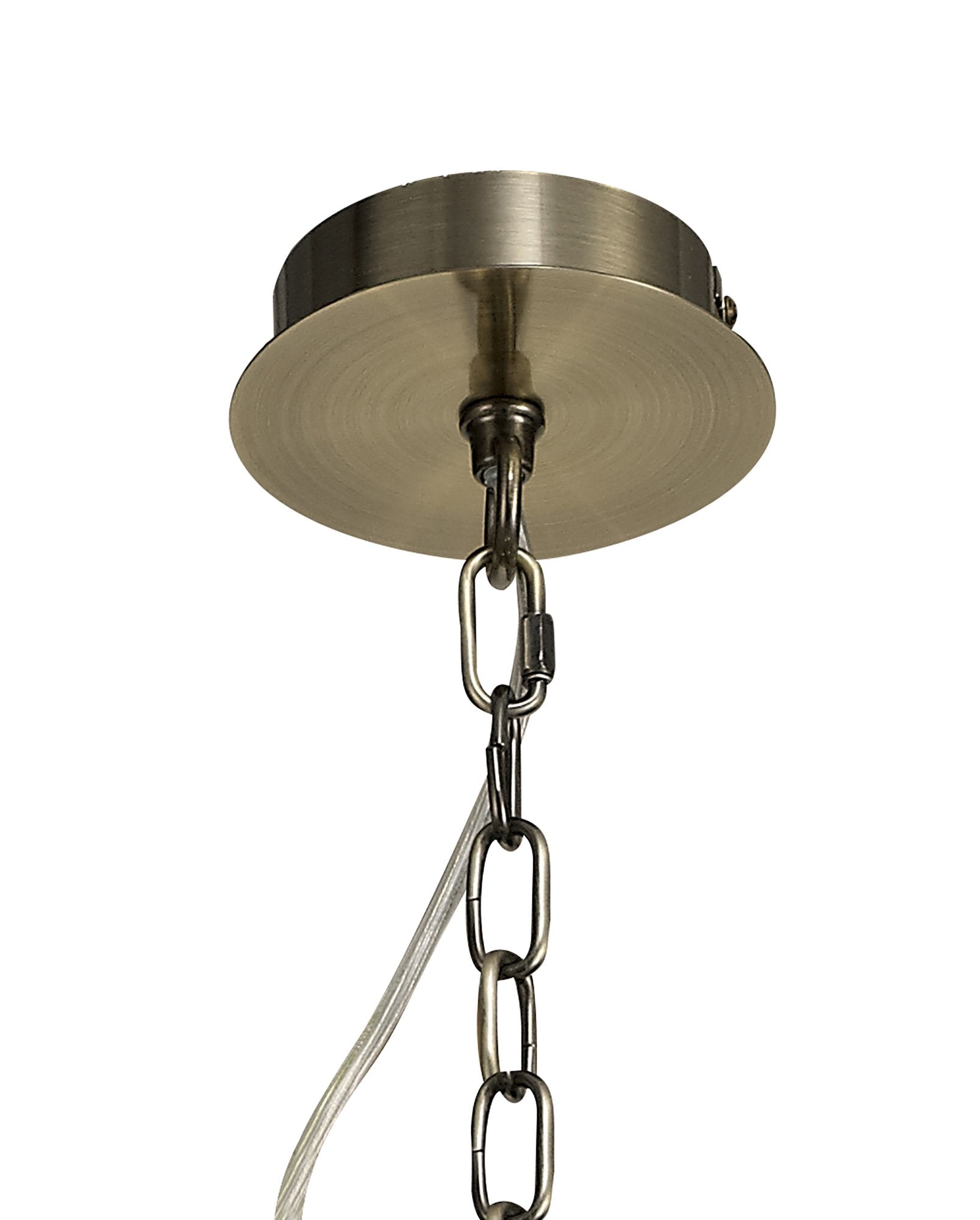 Barbara Adjustable Chandelier Light With E14 Lamp holders and Glass Shades, Crystal Detail