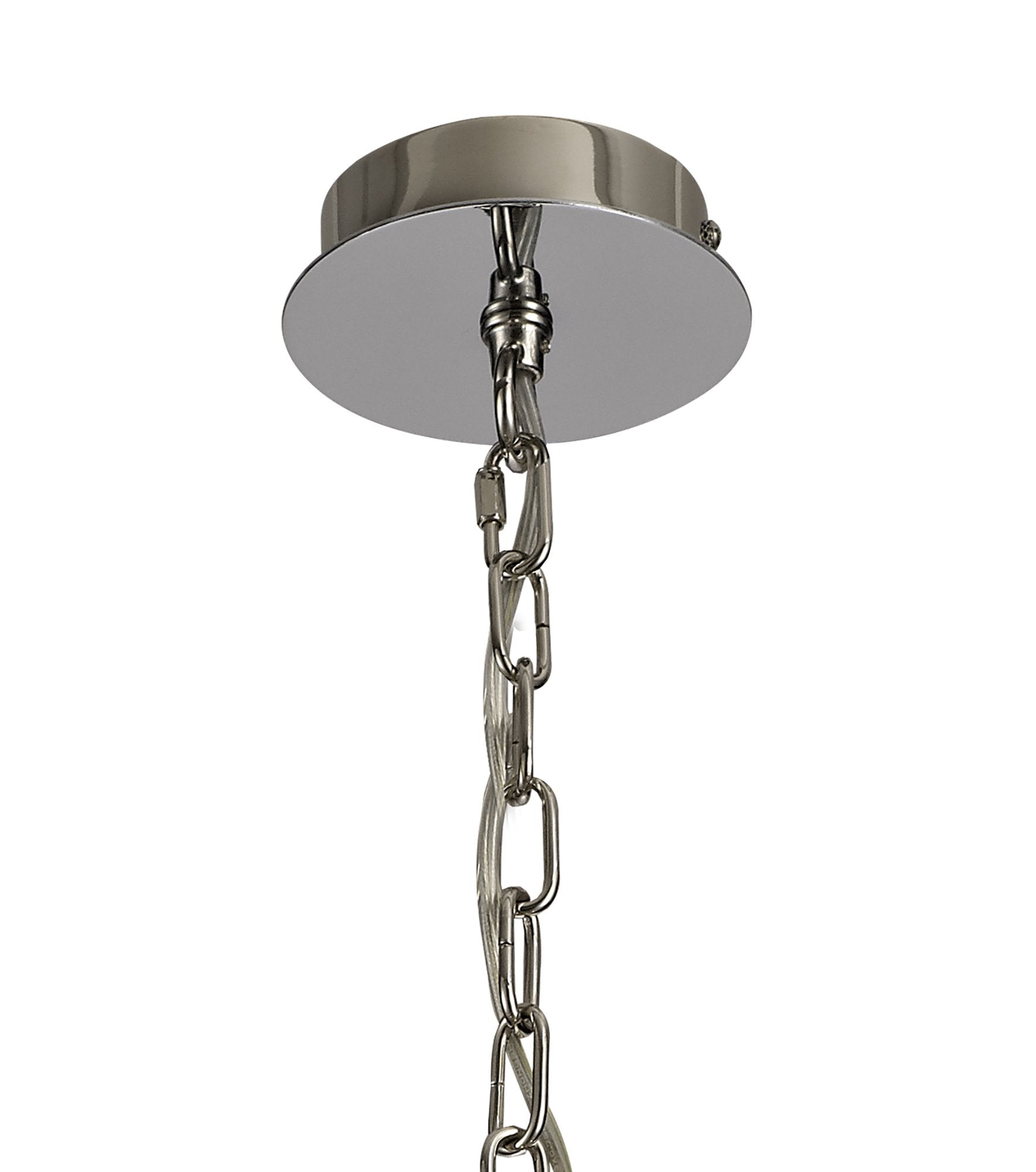 Barbara Adjustable Chandelier Light With E14 Lamp holders and Glass Shades, Crystal Detail