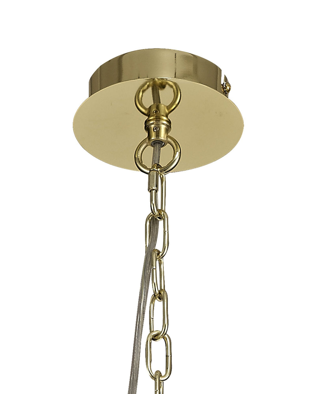 Barbara Adjustable Chandelier Light With E14 Lamp holders and Glass Shades, Crystal Detail