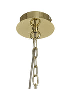 Barbara Adjustable Chandelier Light With E14 Lamp holders and Glass Shades, Crystal Detail