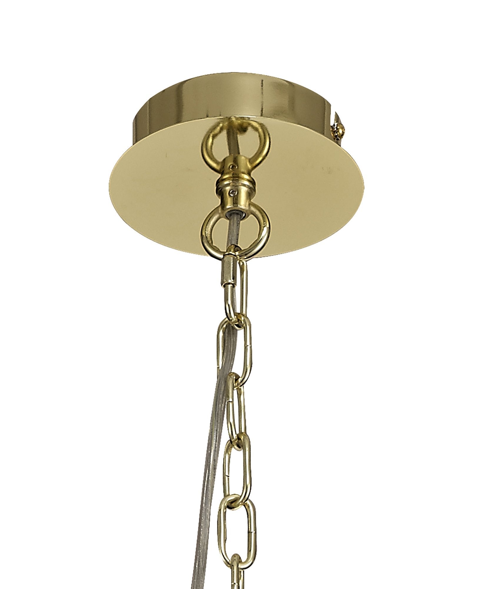 Barbara Adjustable Chandelier Light With E14 Lamp holders and Glass Shades, Crystal Detail