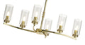 Barbara Adjustable Chandelier Light With E14 Lamp holders and Glass Shades, Crystal Detail