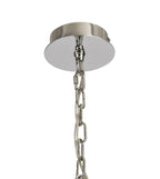 Barbara Adjustable Chandelier Light With E14 Lamp holders and Glass Shades, Crystal Detail
