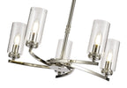 Barbara Adjustable Chandelier Light With E14 Lamp holders and Glass Shades, Crystal Detail