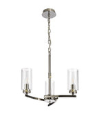 Barbara Adjustable Chandelier Light With E14 Lamp holders and Glass Shades, Crystal Detail