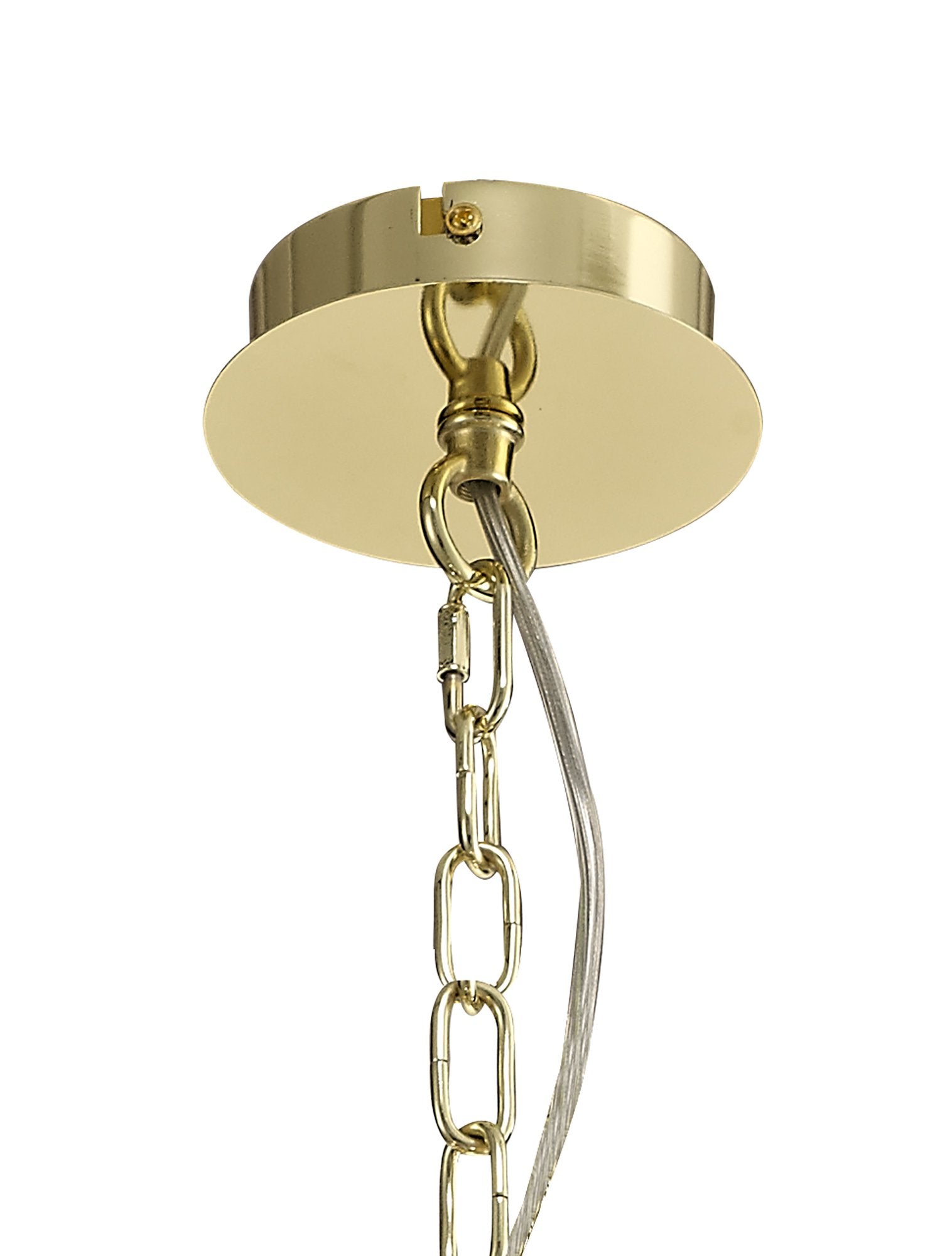 Barbara Adjustable Chandelier Light With E14 Lamp holders and Glass Shades, Crystal Detail