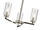 Barbara Adjustable Chandelier Light With E14 Lamp holders and Glass Shades, Crystal Detail