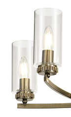 Barbara Adjustable Chandelier Light With E14 Lamp holders and Glass Shades, Crystal Detail