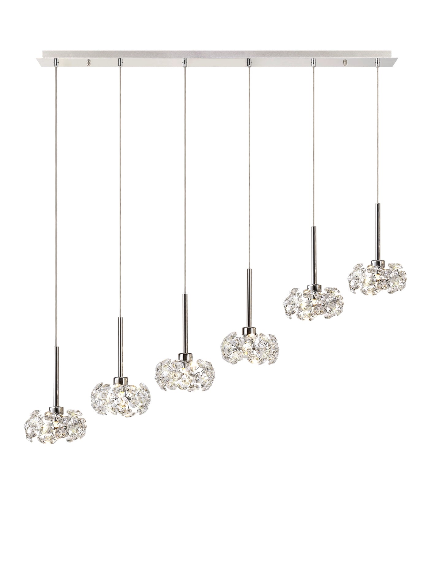 6 Light Baron Multi Pendant Bar