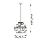 Luminosity Designs - Beehive Black Rattan Pendant - Luminosity Designs Ltd