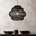 Luminosity Designs - Beehive Black Rattan Pendant - Luminosity Designs Ltd