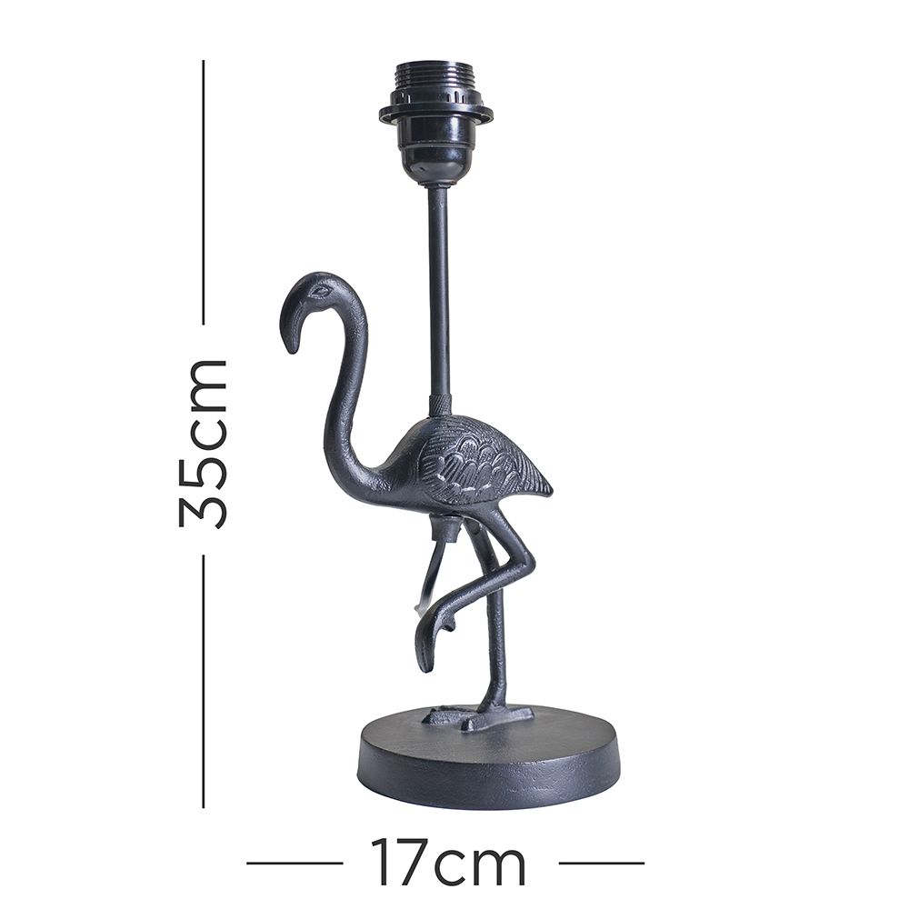 LSE - Black Metal Flamingo Table Lamp - Luminosity Designs Ltd