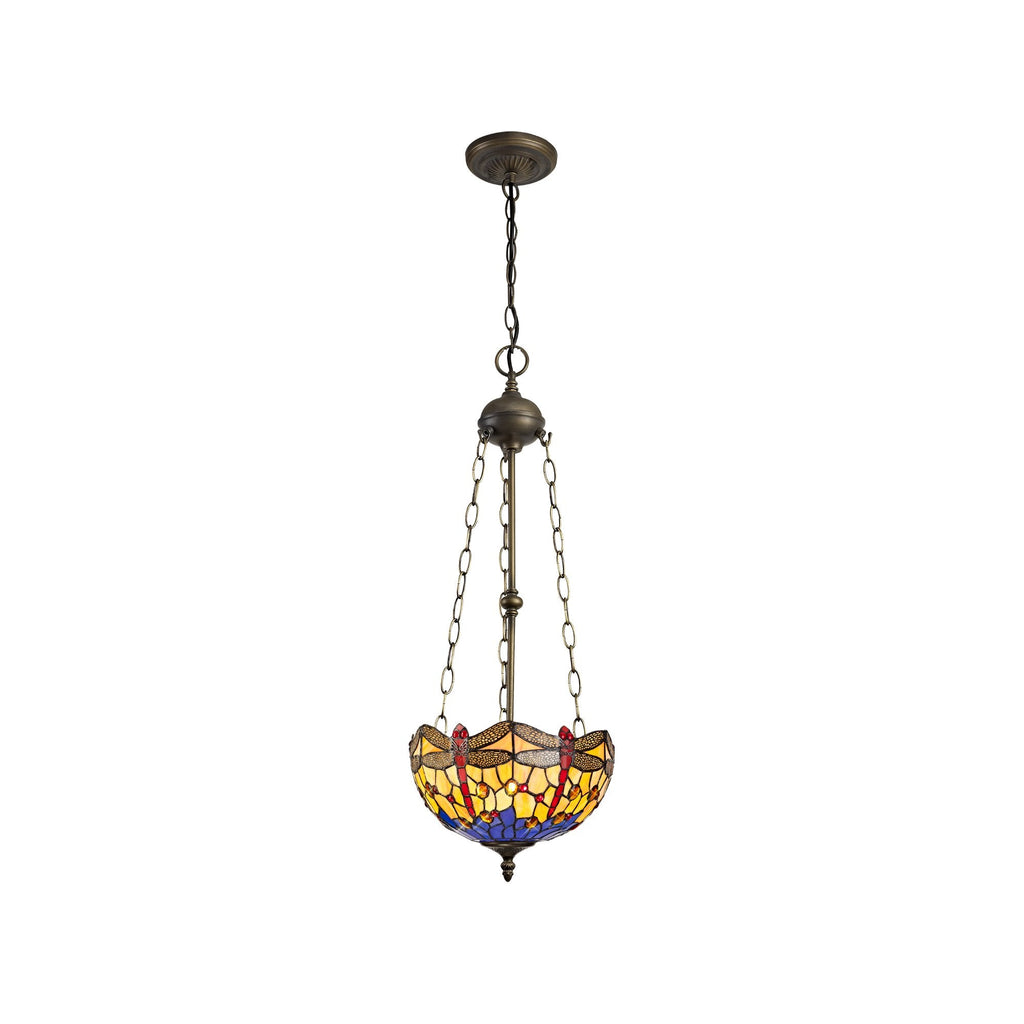 Luminosity Designs - Blue and Yellow Summer Chandelier Style Uplighter Pendant - Luminosity Designs Ltd