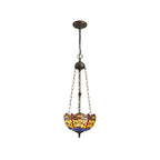 Luminosity Designs - Blue and Yellow Summer Chandelier Style Uplighter Pendant - Luminosity Designs Ltd