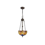 Luminosity Designs - Blue and Yellow Summer Chandelier Style Uplighter Pendant - Luminosity Designs Ltd