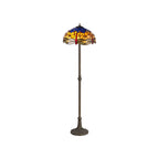 Luminosity Designs - Blue and Yellow Summer Tiffany Floor Lamp - Luminosity Designs Ltd