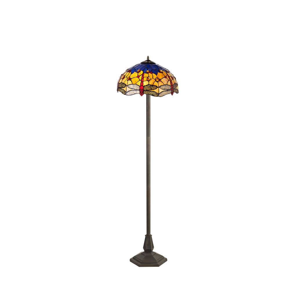 Luminosity Designs - Blue and Yellow Summer Tiffany Floor Lamp - Luminosity Designs Ltd