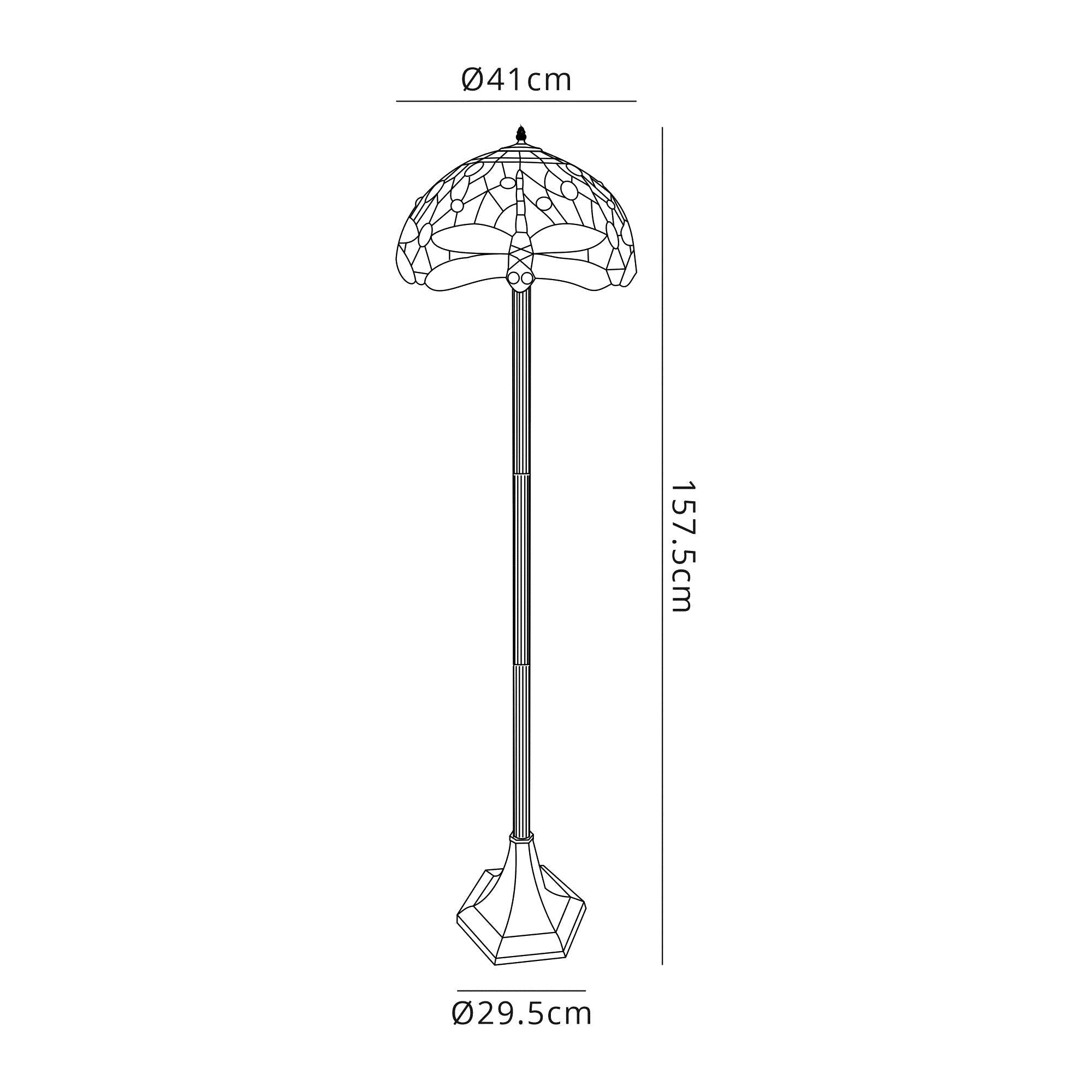 Luminosity Designs - Blue and Yellow Summer Tiffany Floor Lamp - Luminosity Designs Ltd