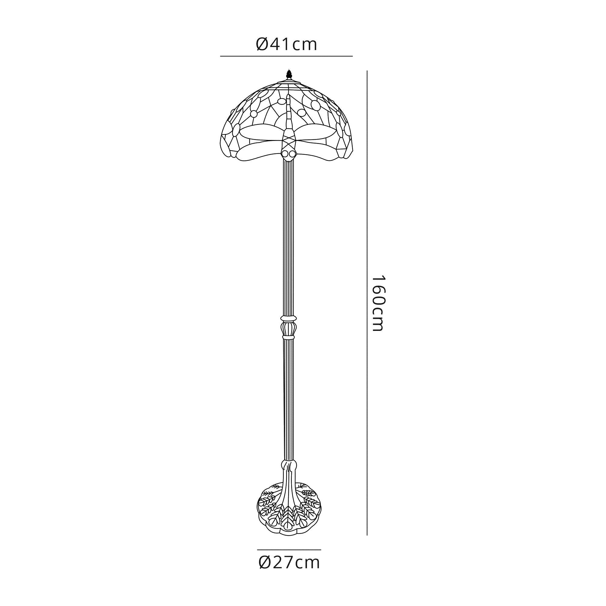 Luminosity Designs - Blue and Yellow Summer Tiffany Floor Lamp - Luminosity Designs Ltd