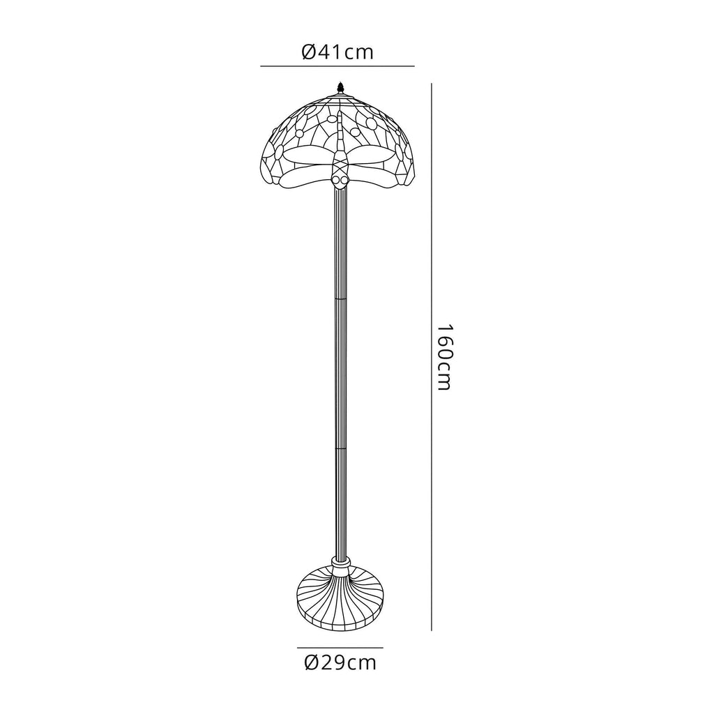 Luminosity Designs - Blue and Yellow Summer Tiffany Floor Lamp - Luminosity Designs Ltd