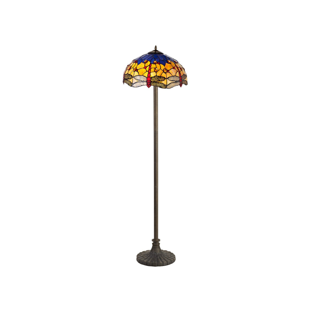 Luminosity Designs - Blue and Yellow Summer Tiffany Floor Lamp - Luminosity Designs Ltd