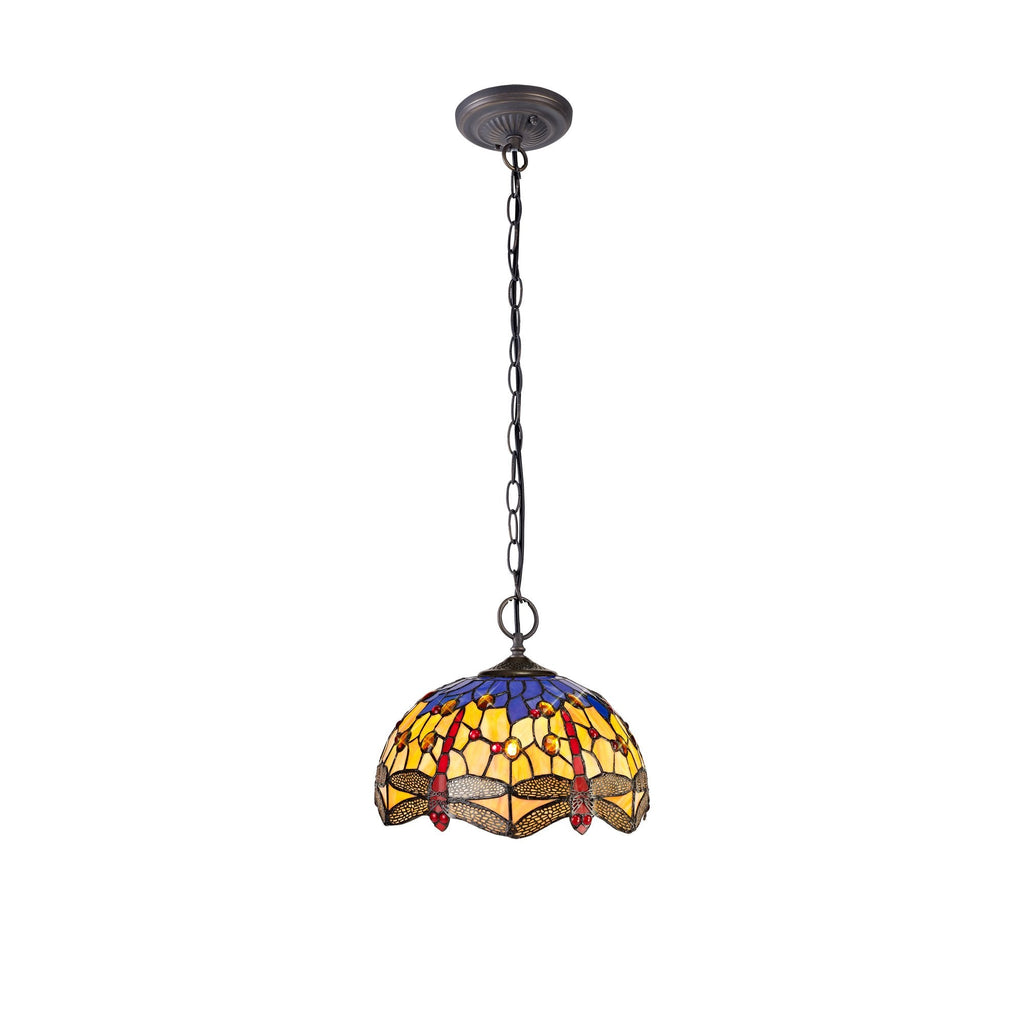 Luminosity Designs - Blue and Yellow Summer Tiffany Pendant Light - Luminosity Designs Ltd