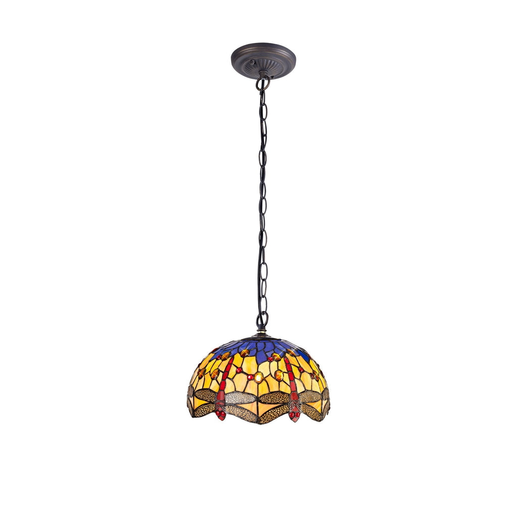 Luminosity Designs - Blue and Yellow Summer Tiffany Pendant Light - Luminosity Designs Ltd