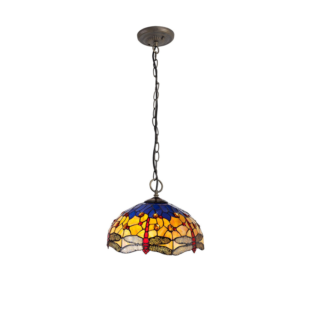 Luminosity Designs - Blue and Yellow Summer Tiffany Pendant Light - Luminosity Designs Ltd