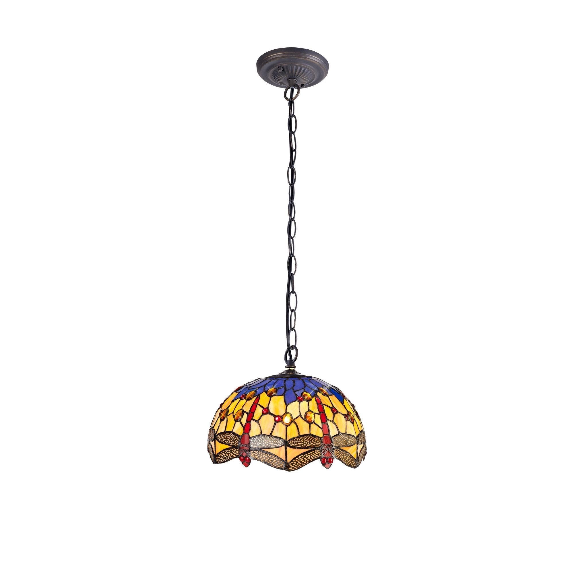 Luminosity Designs - Blue and Yellow Summer Tiffany Pendant Light - Luminosity Designs Ltd