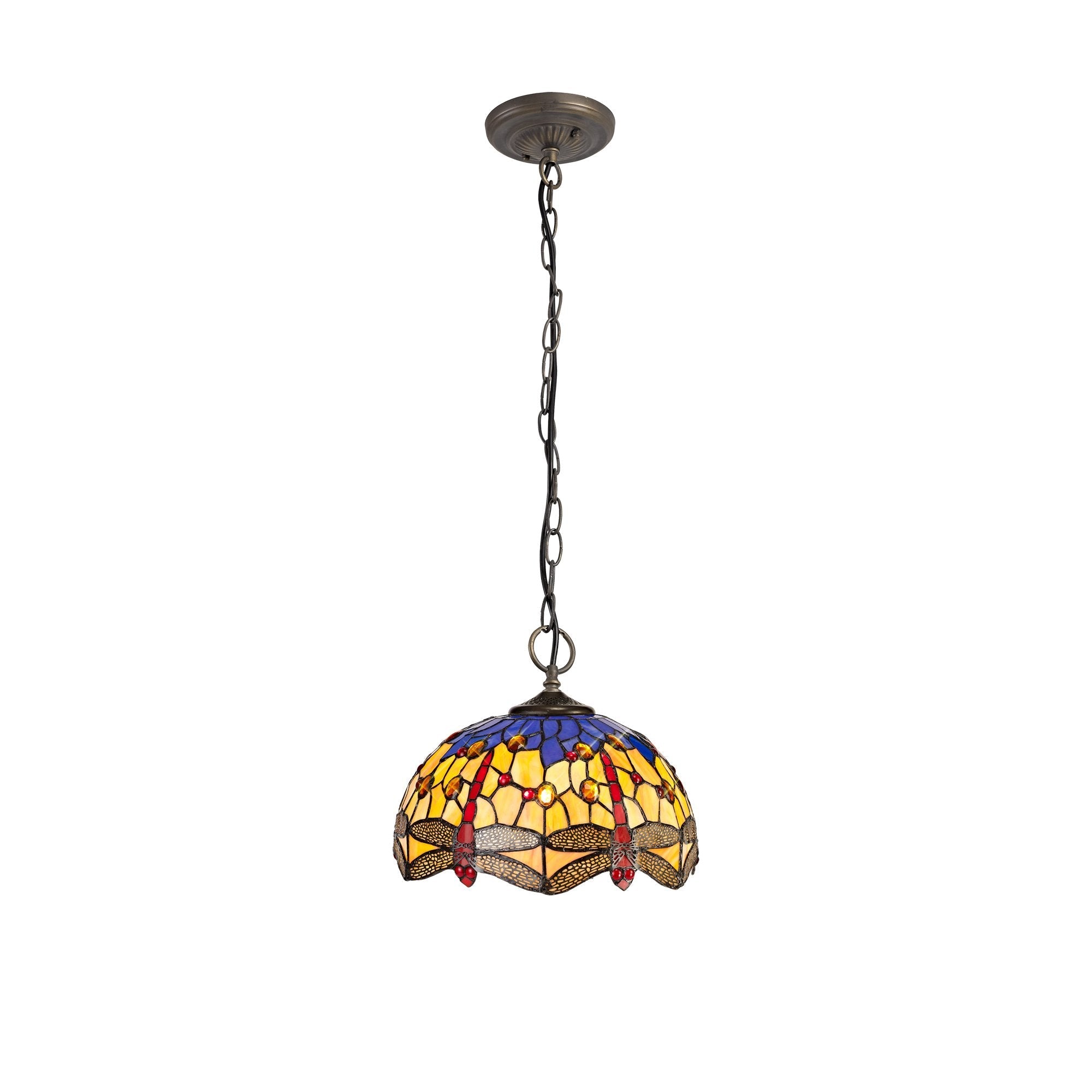 Luminosity Designs - Blue and Yellow Summer Tiffany Pendant Light - Luminosity Designs Ltd
