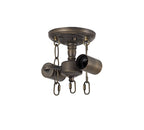 Luminosity Designs - Blue and Yellow Summer Tiffany Semi Flush Uplighter - Luminosity Designs Ltd