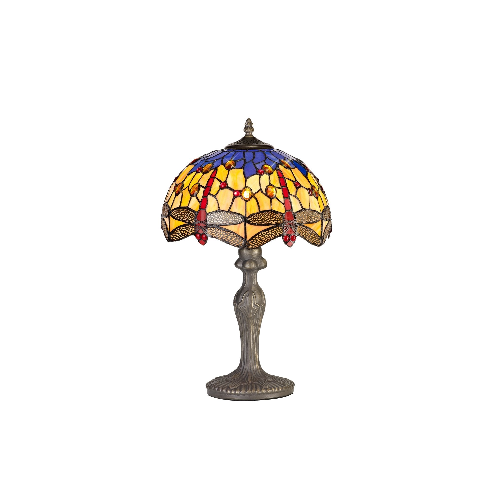 Luminosity Designs - Blue and Yellow Summer Tiffany Table Lamp - Luminosity Designs Ltd