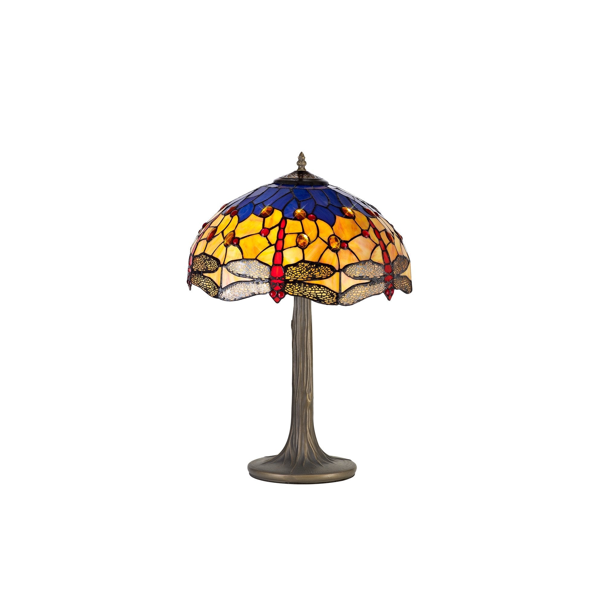 Luminosity Designs - Blue and Yellow Summer Tiffany Table Lamp - Luminosity Designs Ltd