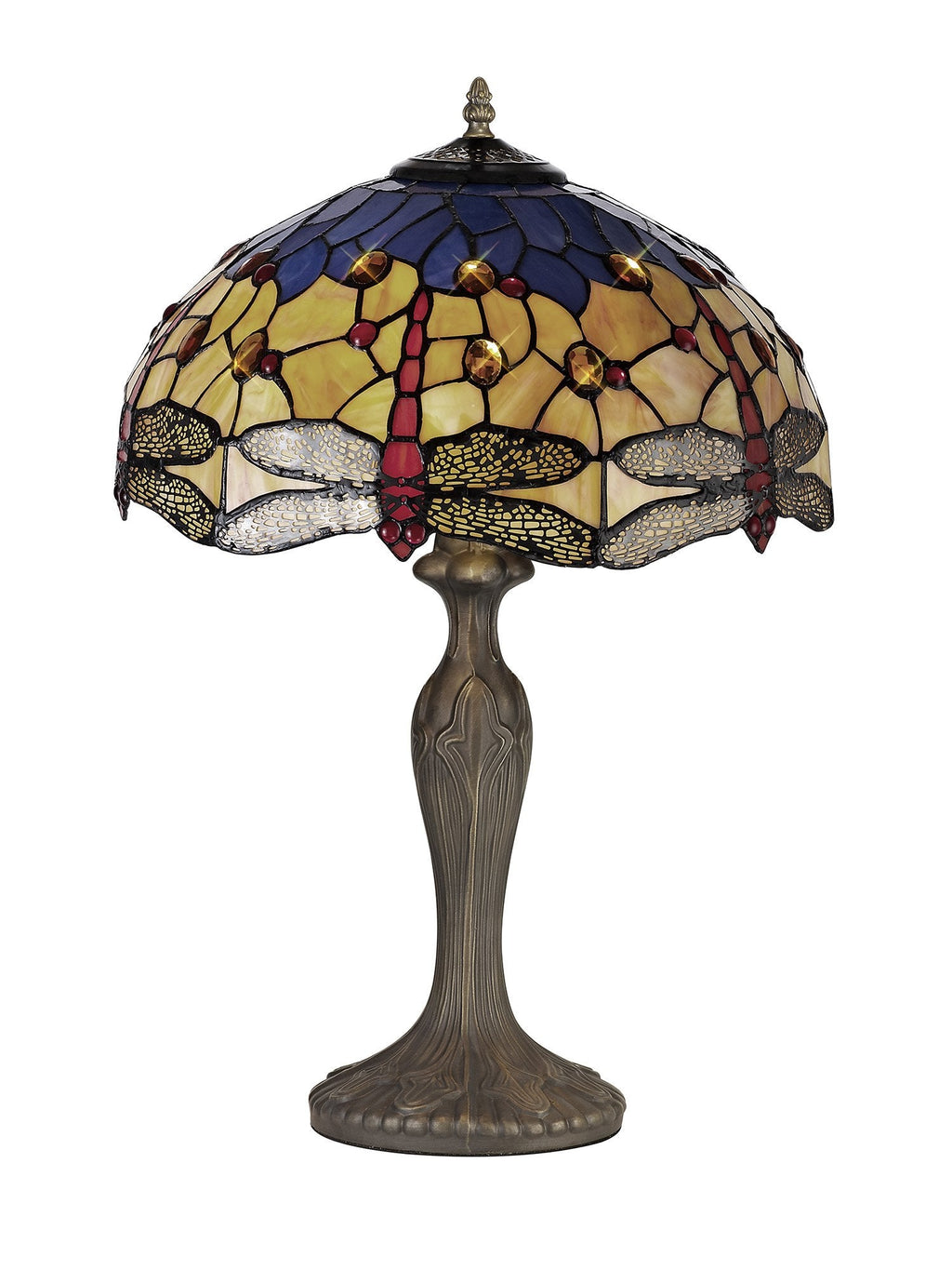 Luminosity Designs - Blue and Yellow Summer Tiffany Table Lamp - Luminosity Designs Ltd